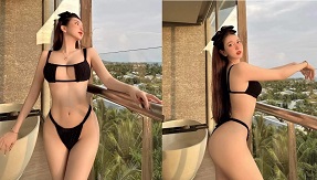 Em gái mông to mặc quần lọt khe màu đen - viet69